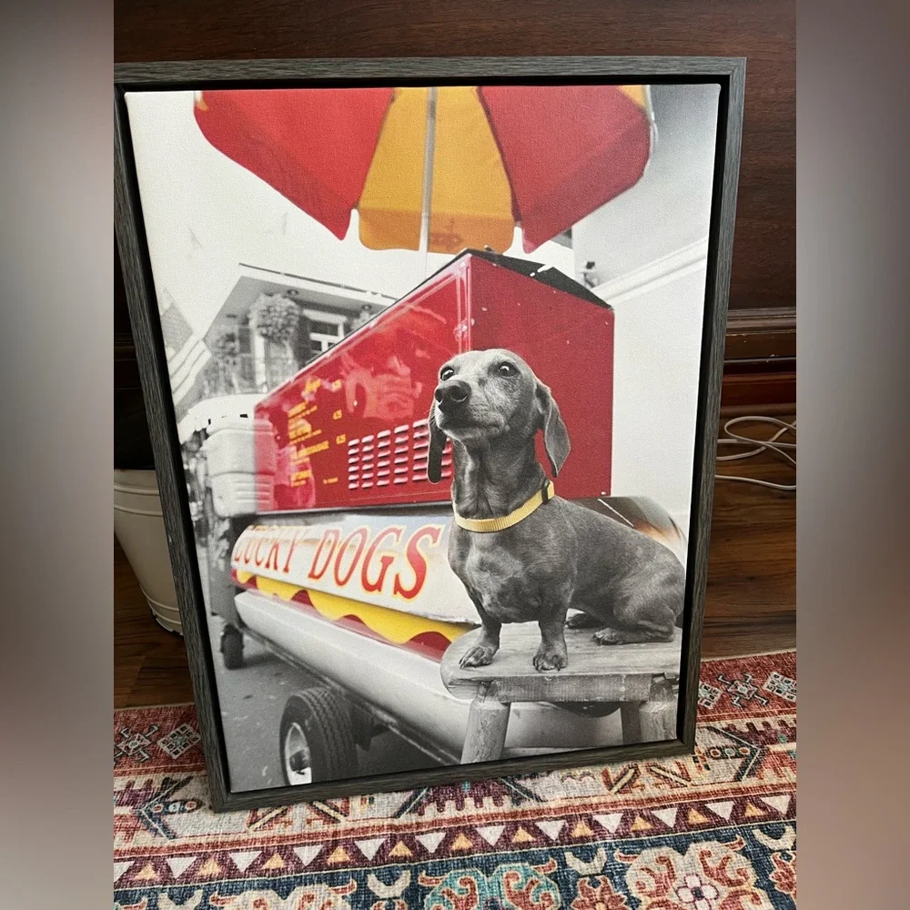 Dachshund Uniek Framed Canvas Art